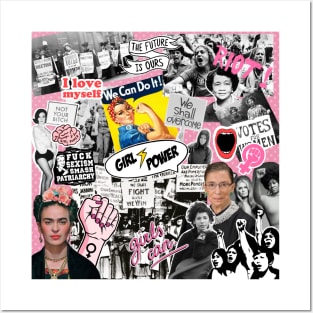 Feminism collage Posters and Art